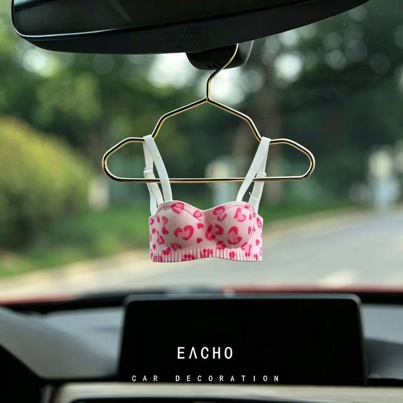 Leopard Print Mini Brassiere Car Cute Car Hanging Mini Fashion Fresh Cute Fashionable Handmade Under