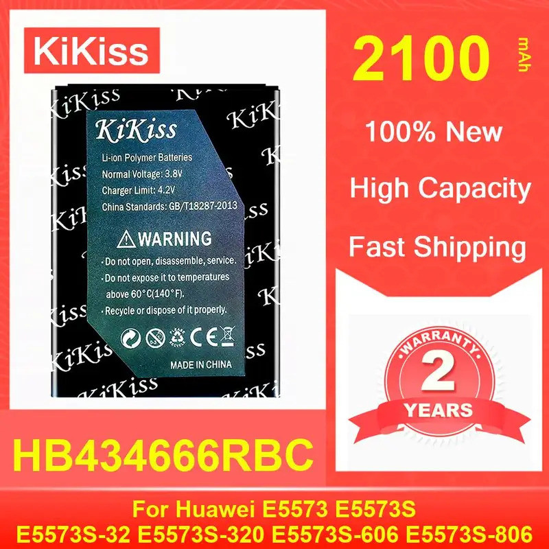 แบตเตอรี่ Wi - Fi มือถือทรงพลัง HB434666RBC สําหรับ Huawei E5573 E5573S E5573S-32 E5573S-320 E5573S-