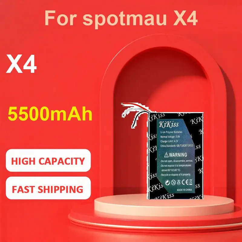 แบตเตอรี่ KiKiss สําหรับ spotmau X4,X4,5500mAh