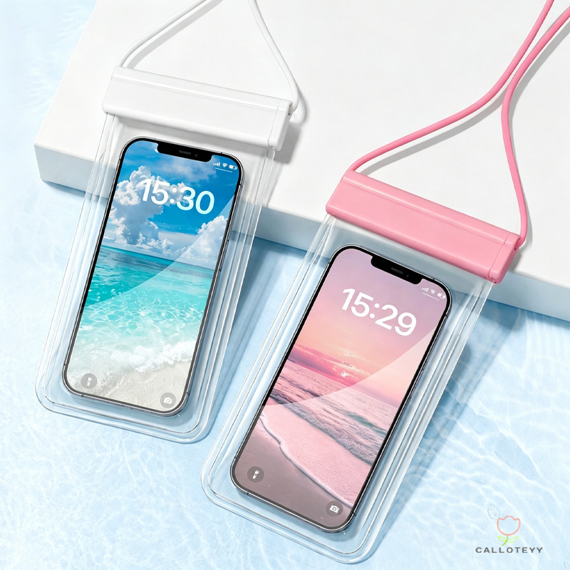 กันน้ำ IPX8" "ซองโทรศัพท์" สายคล้องคอไนลอนปรับได้" "ใช้ได้กับโทรศัพท์ทุกรุ่น" "สำหรับโทรศัพท์ขนาดไม่เกิน 7.2 นิ้ว -CY
