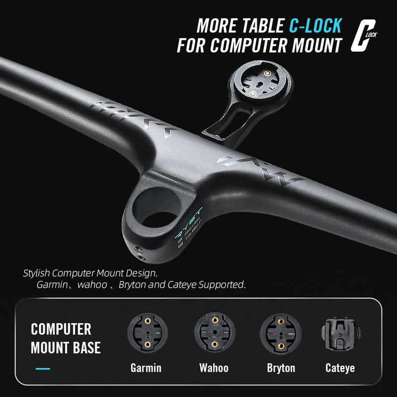 ความปฏิบัติที่ยอดเยี่ยม RYET คาร์บอนเต็ม MTB แบบบูรณาการ Handlebar Rise 810 มม.-7 องศา UD Matte จักร