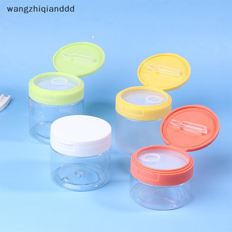 Hot 200-350ml Makeup Remover Pad Jar พร้อมแหนบรอบขวดคอนเทนเนอร์ใสขวดเปล่าปากกว้าง Flap ขวดโลชั่นเก็บ
