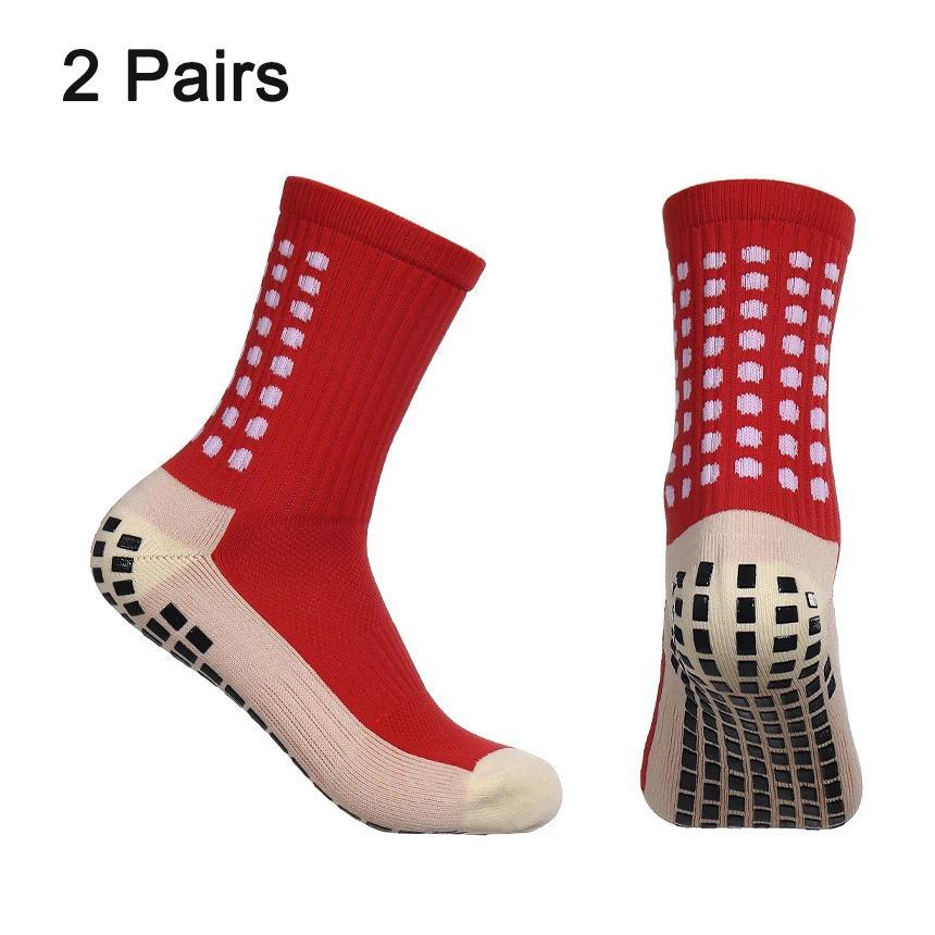 2pairs Men's Football Socks Adult Men's Women's Adhesive Football Socks Men's Sports Socks  Non-slip