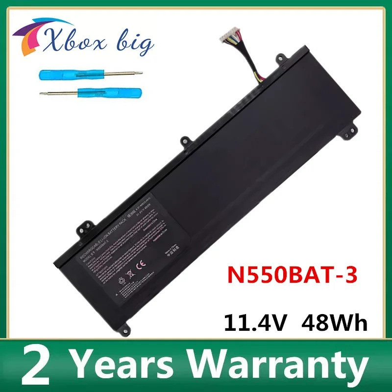 N550BAT-3 แบตเตอรี่แล็ปท็อปสําหรับ Clevo N550RC N550RN/RC N551/RN/RC F57-D1/D2/D3/D4/D5R 6-87-N550S-