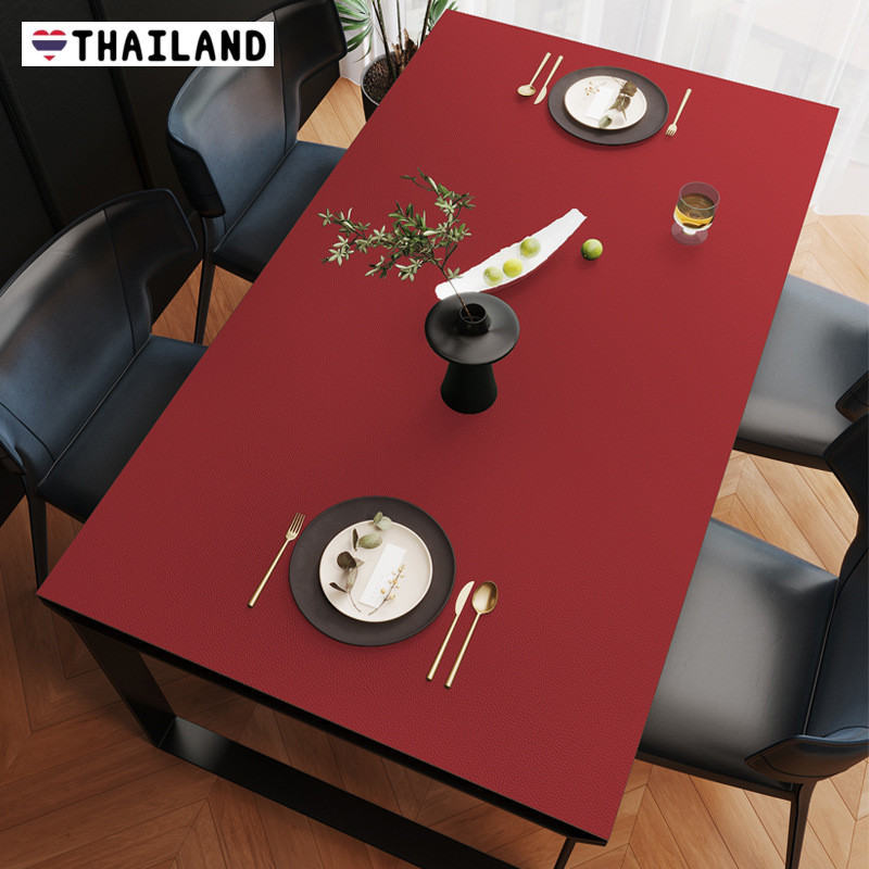 New พรมปูโต๊ะ แผ่นรองหนัง ผ้าปูโต๊ะกันน้ำ แผ่นรองโต๊ะสีล้วนแผ่นรองหนัง PVC กันน้ำและน้ำมันเมาส์ขนาดใ