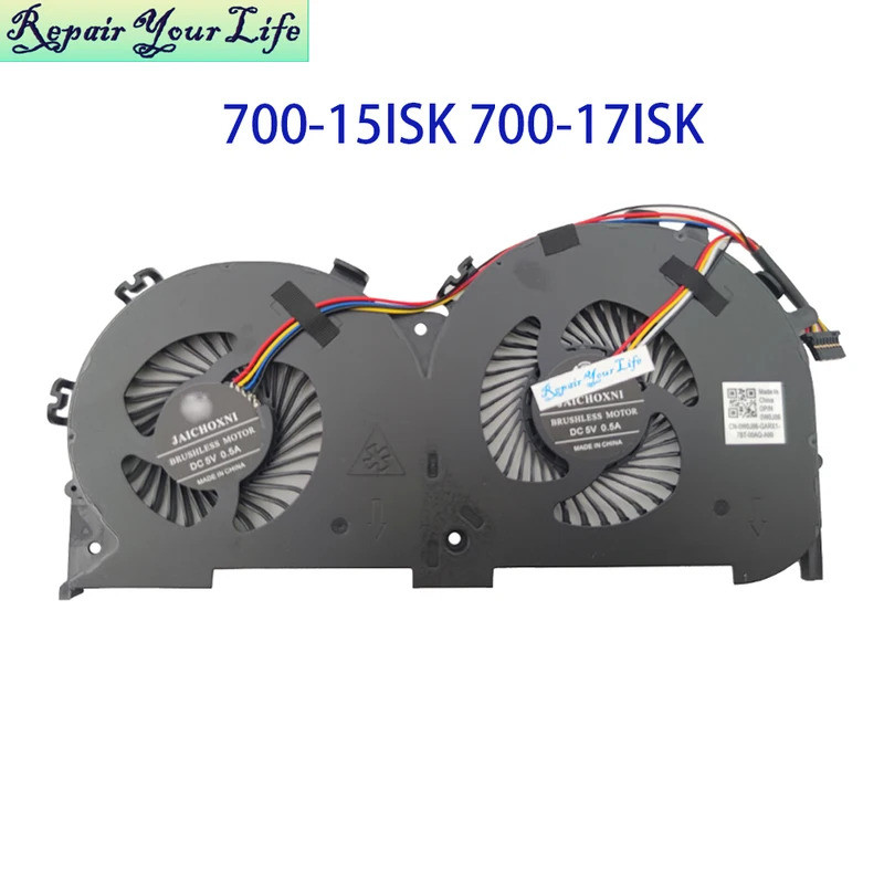 * โน้ตบุ๊ค Cooler พัดลม CPU สําหรับ Lenovo Ideapad 700-15ISK 80RU 700-17ISK 80RV 700-15 พัดลมหม้อน้ํ