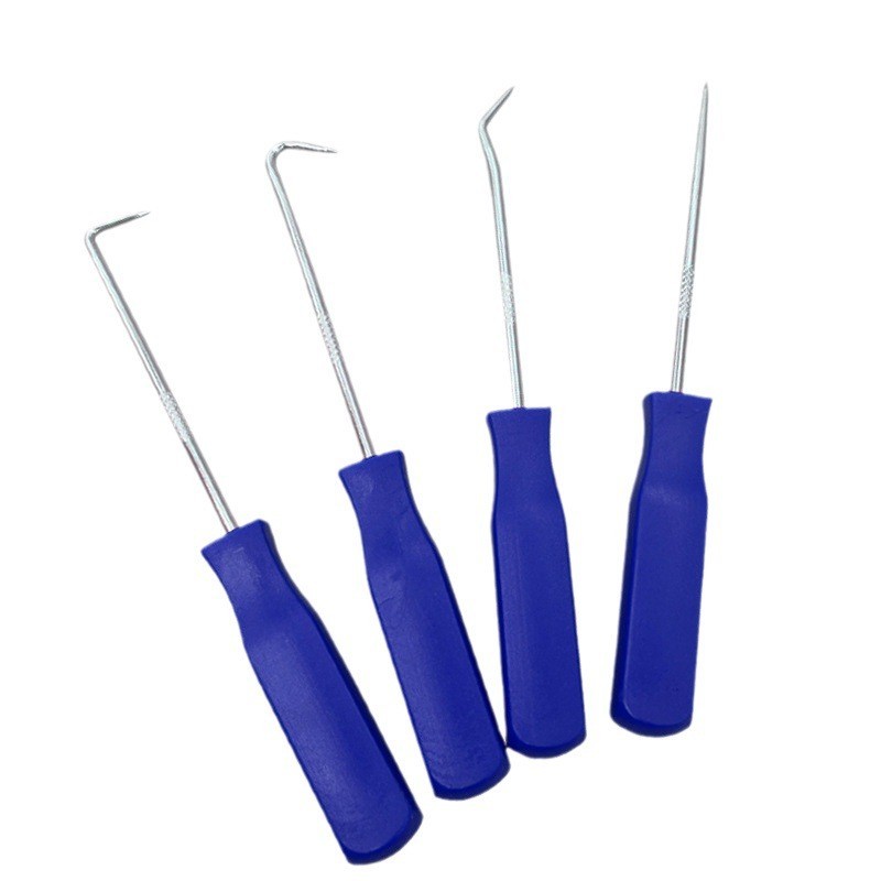 Hook Pick Set 4 ชิ้น ตะขอเกี่ยวดึงซีล เครื่องมือถอดโอริง ไขควงปลายตะขอ ชุดช่าง