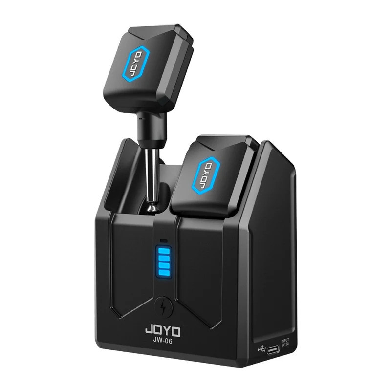 JOYO JW-06 5.8GHz ไร้สายกีตาร์เครื่องส่งสัญญาณระบบกีตาร์แบบชาร์จไฟได้ 20 M 48 K/24bit สําหรับกีตาร์ไ