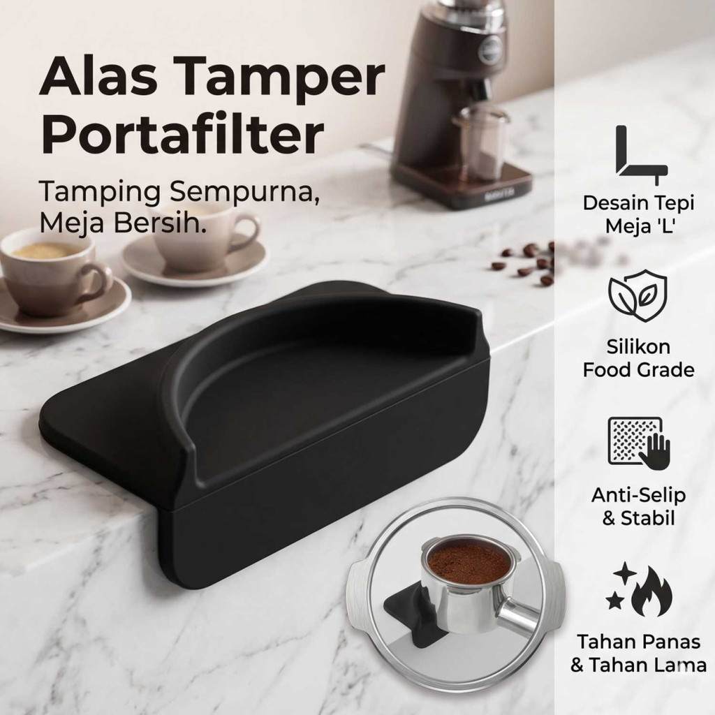 One สองถ้วย Tamper Portafilter กาแฟ Mini Holder Mat 51/54/58mm - FE1