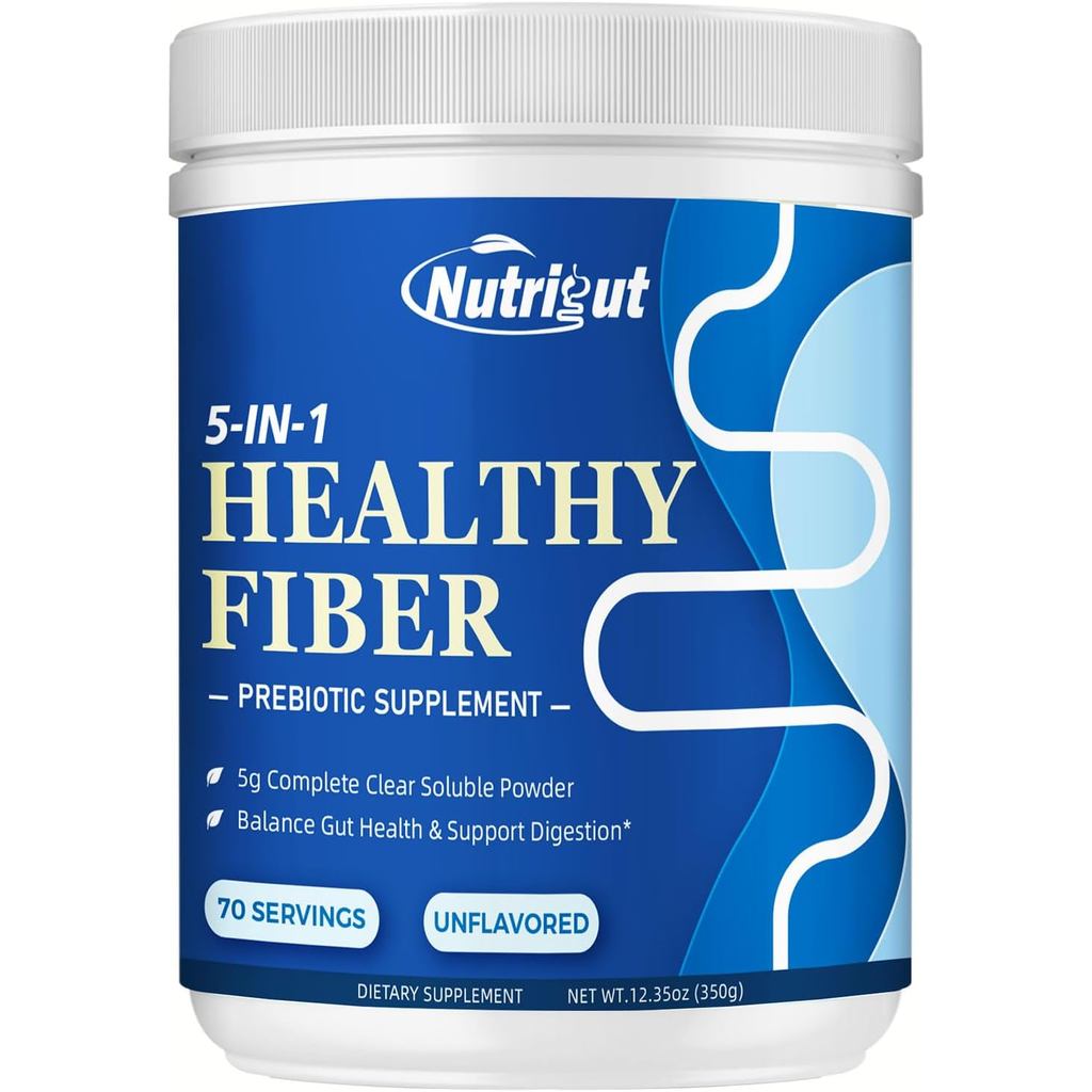 Fiber Supplement - Prebiotic Fiber Supplement Powder, 5g Soluble Fiber Powder with Acacia & Inulin f