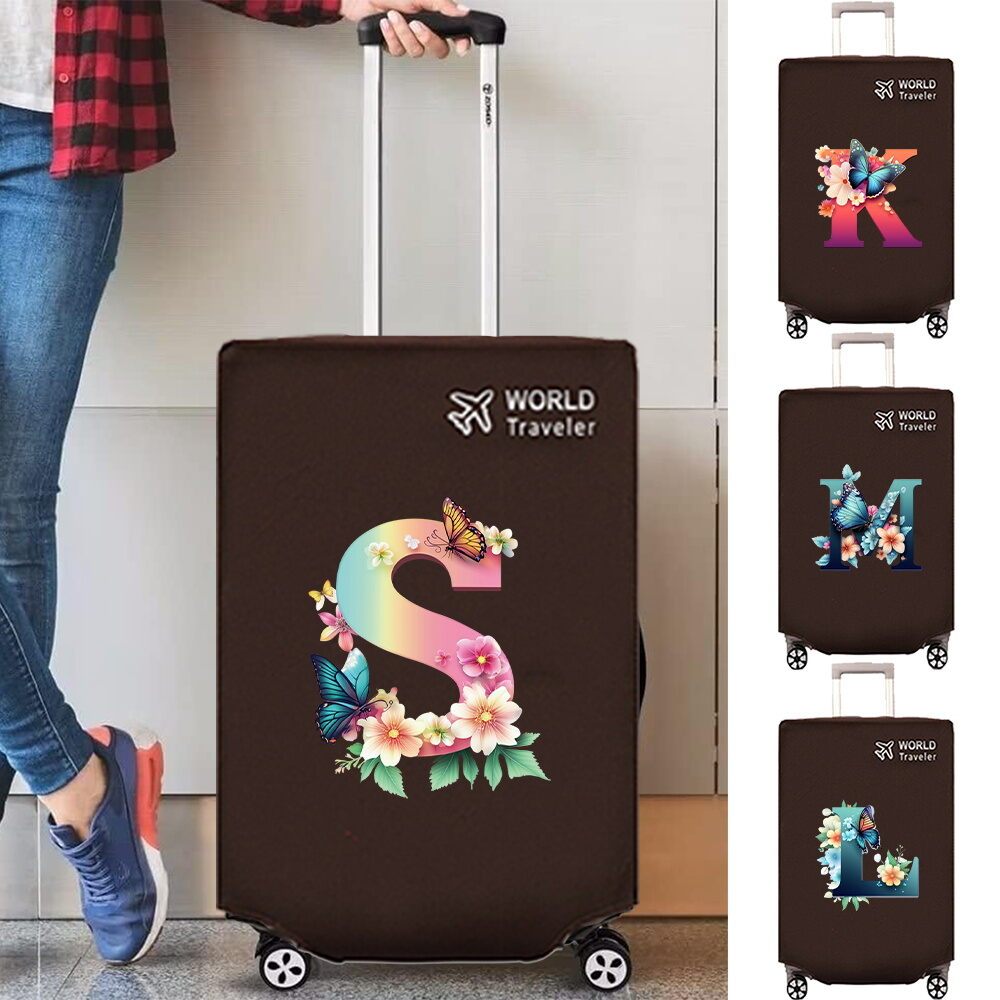 Brown Suitcase Cover Dust-proof  Luggage Cover Suitcase Protector 20-30Inch Non-woven Luggage Cover