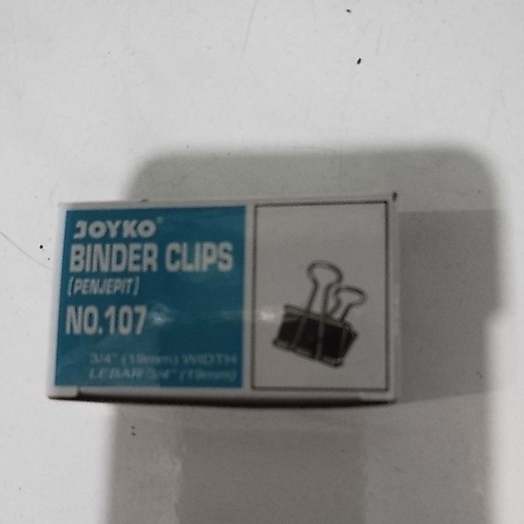BINDER CLIP/PAPER CLIP NO.107 JOYKO BRAND