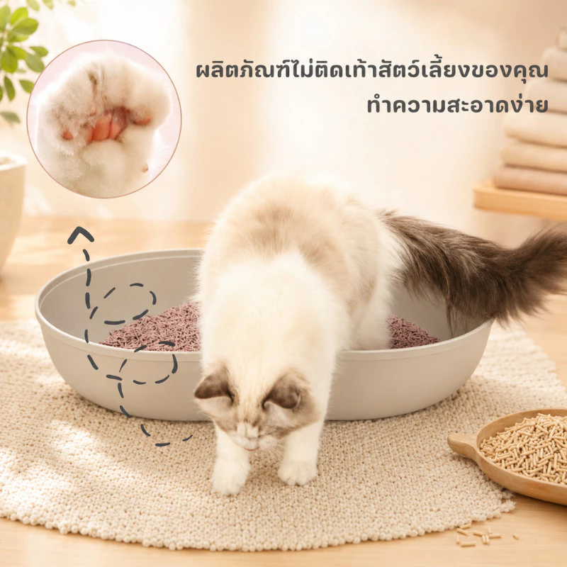 AimayaPet ทรายเต้าหู้ออร์แกนิค 100% 6L Cat Litter thumbnail 6