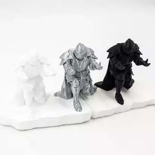 [EA] Creative Desk Organizer Knight Pen Holder Stand Themed Resin Decor สําหรับศิลปิน Writers Home Office Workspace TH