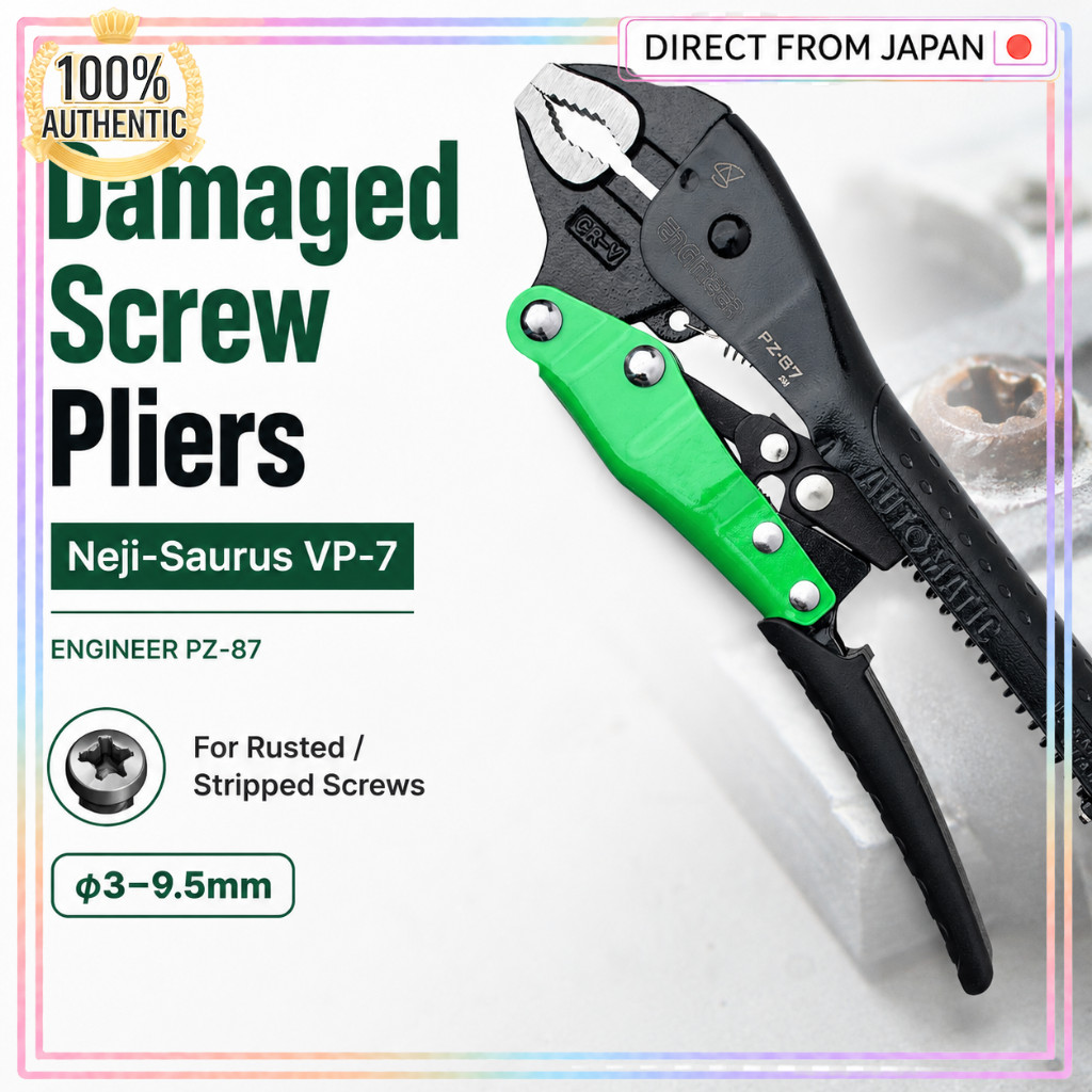 ENGINEER Neji-Saurus VP-7 PZ-87 Screw Removal Pliers for Rusted Damaged Screws