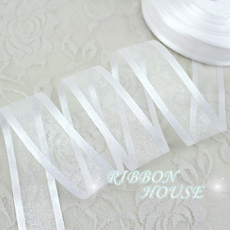 ขายส่ง 50 หลา 25 มม. Broadside Organza ผ้าไหมลูกไม้ริบบิ้นห่อของขวัญตกแต่งริบบิ้น