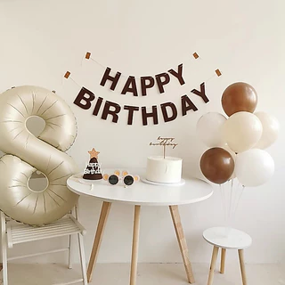 [พร้อมส่ง] ป้ายแขวนHBD ป้ายวันเกิด ป้ายHappy Birthday สไตล์มินิมอล ธงวันเกิด ตกแต่งปาร์ตี้วันเกิด ฉลองวันเกิด