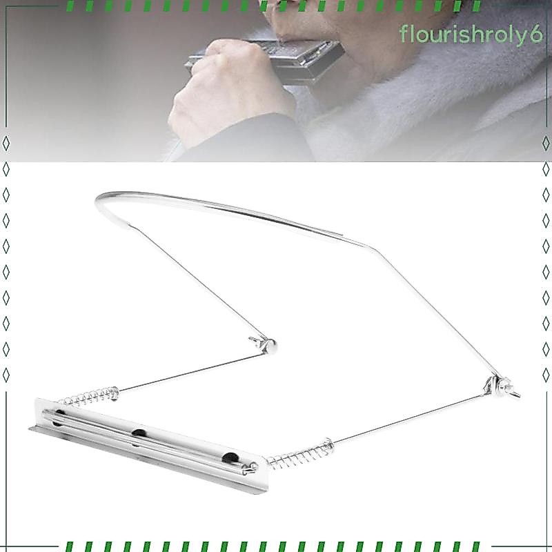 [ Harmonica Holder ขาตั้งคอ ปรับได้ มืออาชีพ รูสีทอง