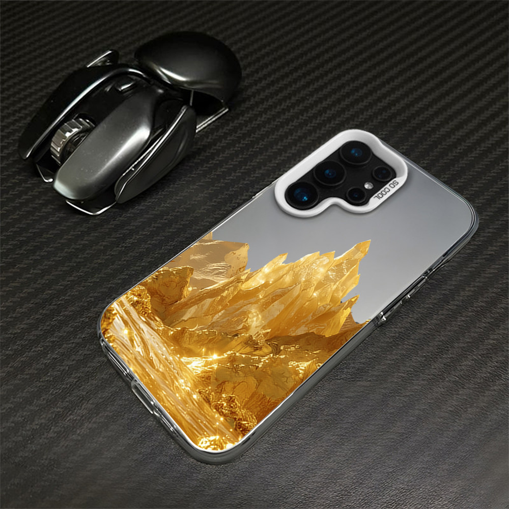 เคสลายคริสตัลทองคำสุดหรู กันกระแทก ใช้ได้กับ Samsung S24Ultra、A54、S22 Ultra、A16 5G、S24F、A06