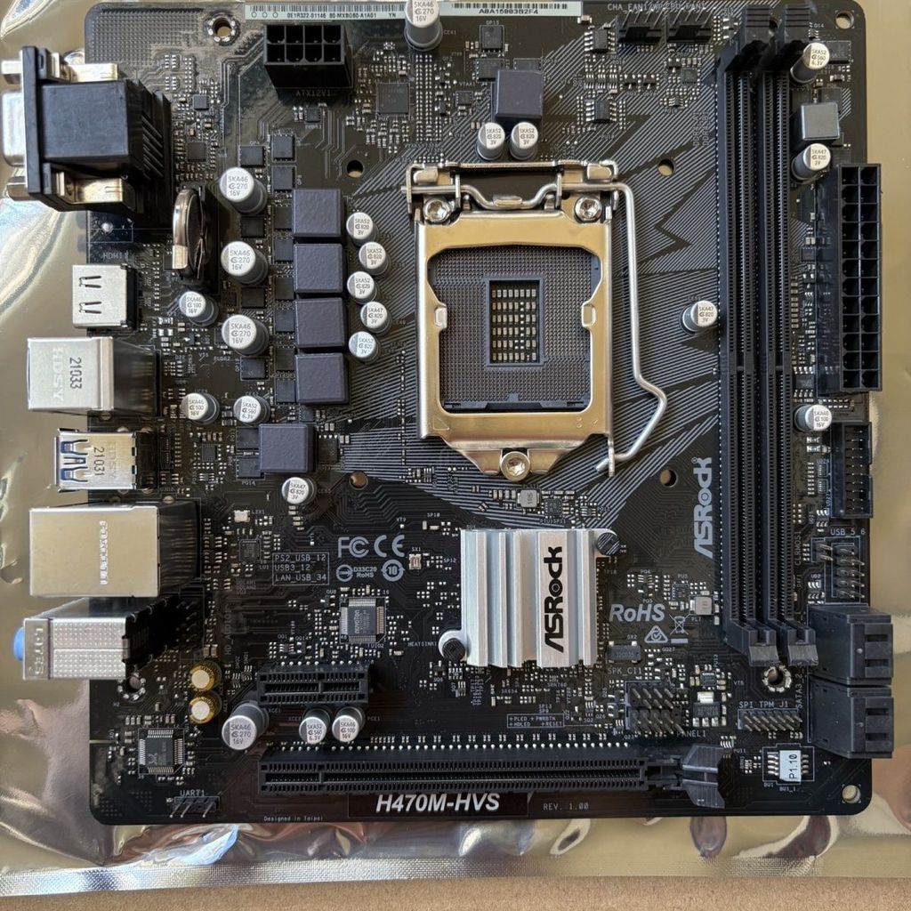 ASRock H470M hVSH410M เมนบอร์ดเดสก์ท็อป 1200 รองรับ i910900ซีพียูรุ่นที่สิบ