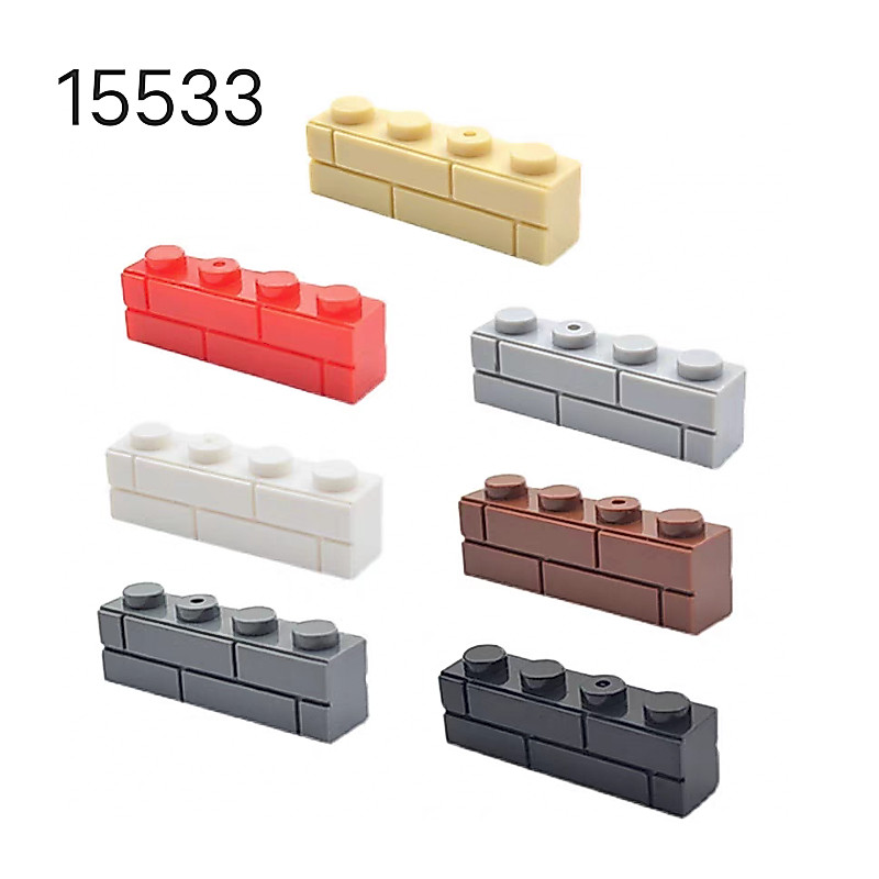 MOC Building Block Castle Building DIY อะไหล่เข้ากันได้กับ 15533 อนุภาคขนาดเล็กอุปกรณ์เสริม 1x4 Wall Brick Wall Surface