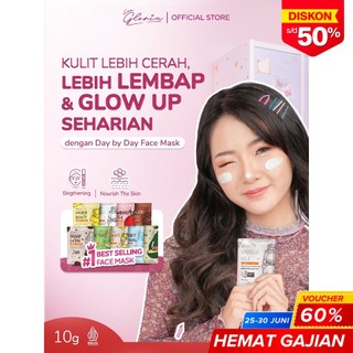 Lea Gloria - Day by Day Face Mask - Masker Bubuk - Masker Viral Travel Size 10 GR - Mencerahkan Melembabkan