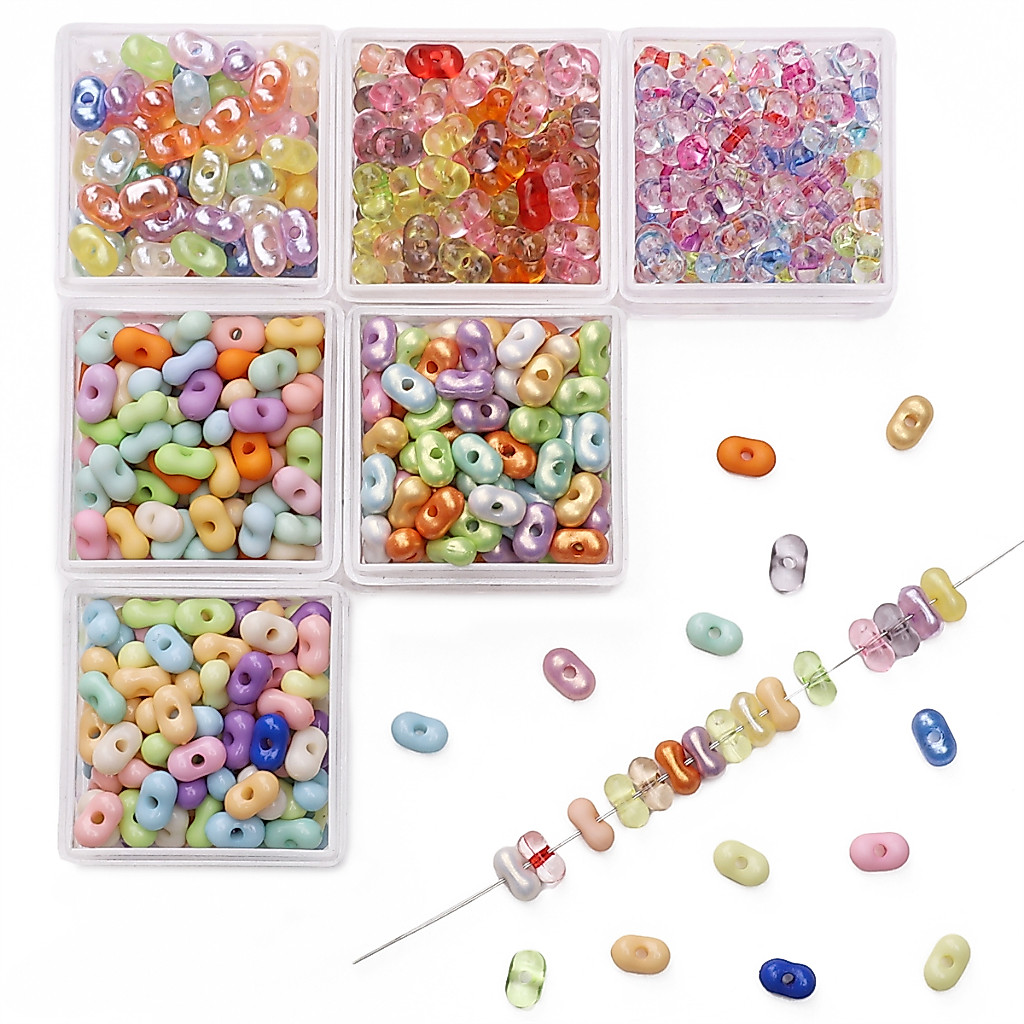 [6X4mm] ลูกปัดถั่วลิสงสีสุ่มถั่วลิสงโปร่งใสสีทึบย้อม Core Frosted Nut ลูกปัด DIY สร้อยข้อมือสร้อยคออุปกรณ์เสริม