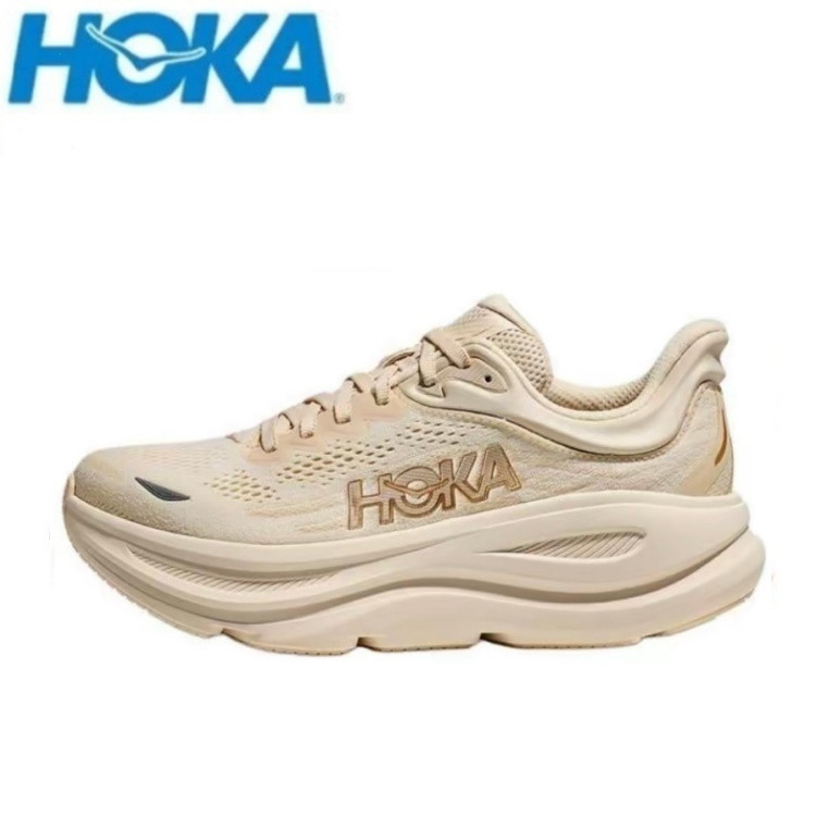 ของแท้ HOKAHOKA One One Bondi 9 Low Cut Running Shoes รองเท้าผ้าใบ Unisex สีน้ําตาล EW5R