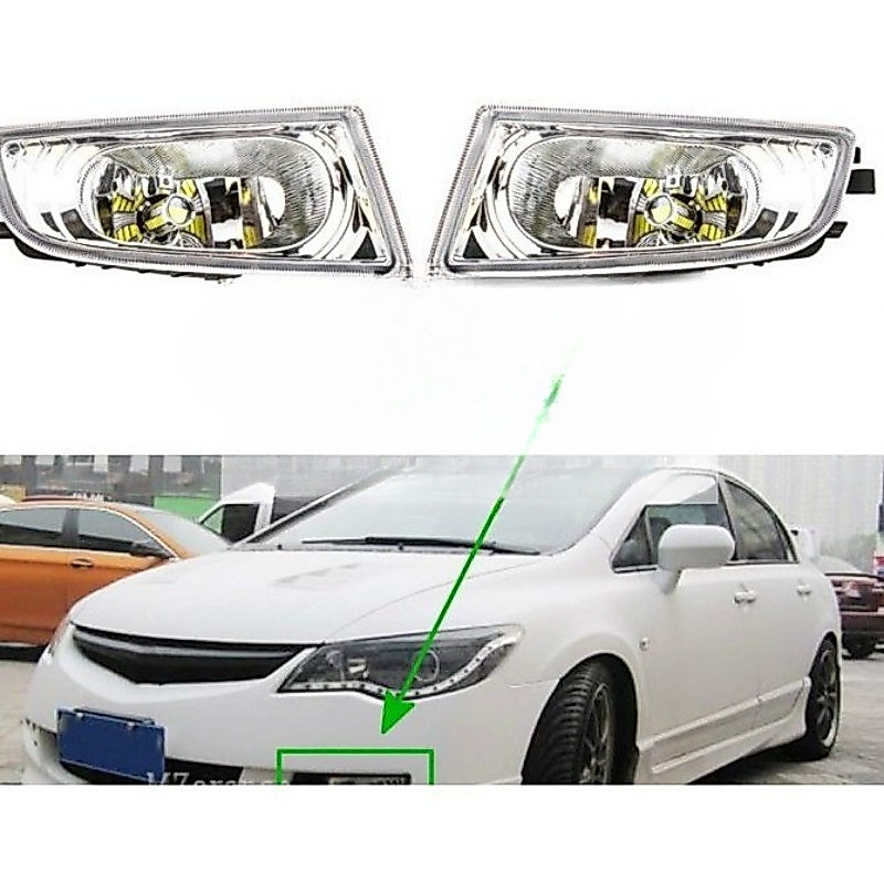 สําหรับ CIVIC หมอกโคมไฟด้านหน้าขับรถหมอกกันชนหน้าสําหรับ HONDA CIVIC SNA FD 2006 2007 2008 FD1 FD2 ก