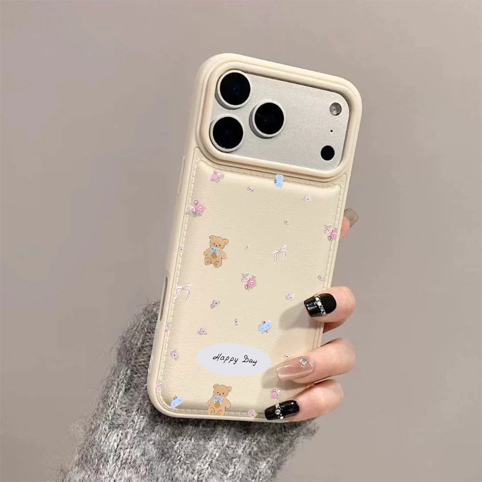 เคสโทรศัพท์การ์ตูนน่ารัก รุ่นใหม่ ป้องกันรอยขีดข่วน กันตก สำหรับ iPhone 11 12 13 14 15 16 17 Series