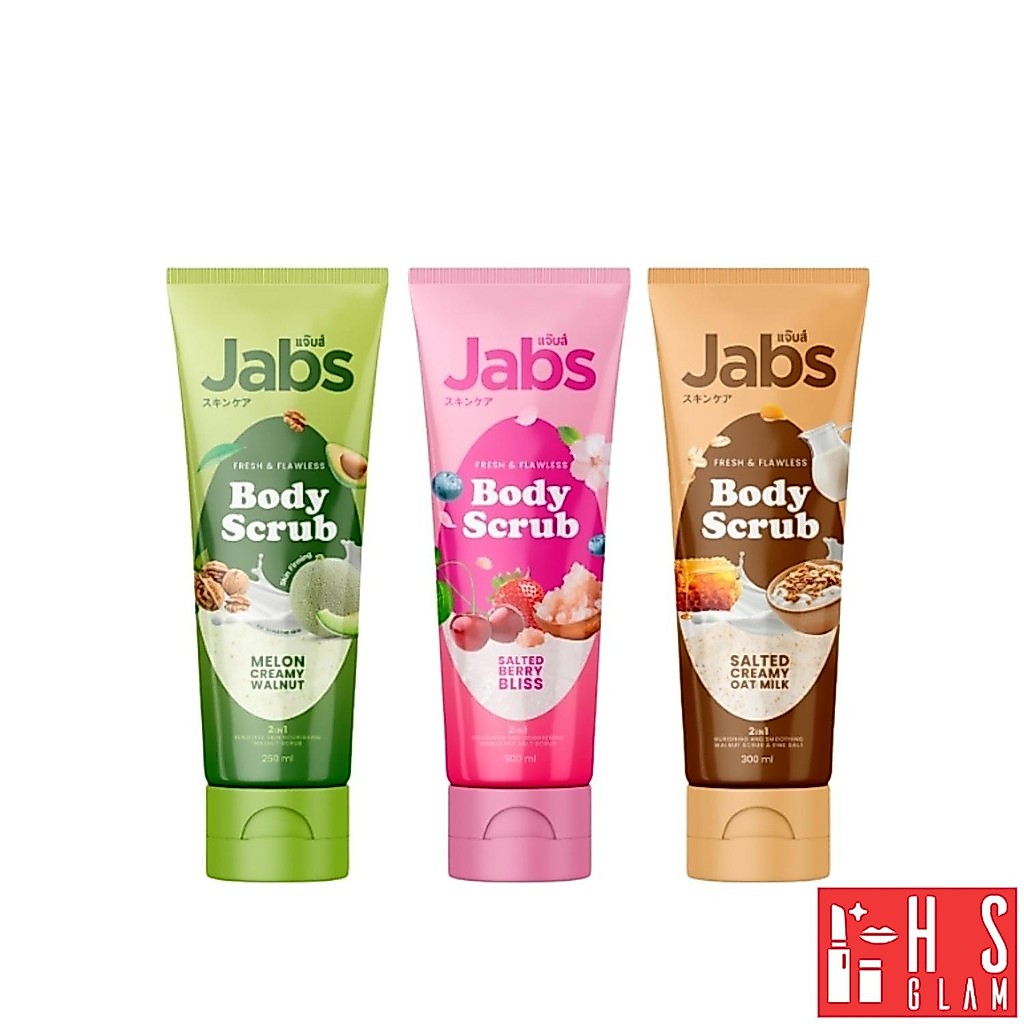 Jabs Body Scrub Fresh & Flawless แจ๊บส์ บอดี้สครับ แจ้บ สครับผิว ลูกคุณ 2in1 สครับผิวกาย (มีให้เลือก 3 สูตร)