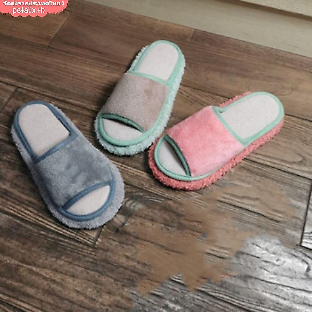 PETALIX Microfibre Mop Slipper สำหรับการใช้งานในบ้าน ถอดชั้นทำความสะอาดได้ง่าย