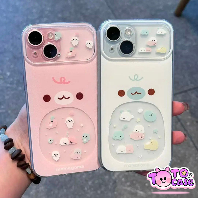 แมวน้ำตัวน้อยการ์ตูน เคสไอโฟน17 เหมาะสำหรับ IPhone 16 14 15 13 12 17 11 Pro Max XR XS X Max 7 6 8 15 14 16 Plus Air