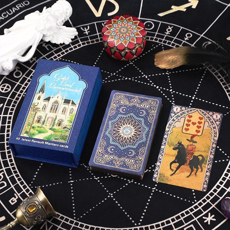 Rana George Lenormand Oracle การ์ด 40 ชิ้นการ์ด PET กันน้ําสําหรับ Divination & Fortune บอก - หรูหราทนทานดาดฟ้า