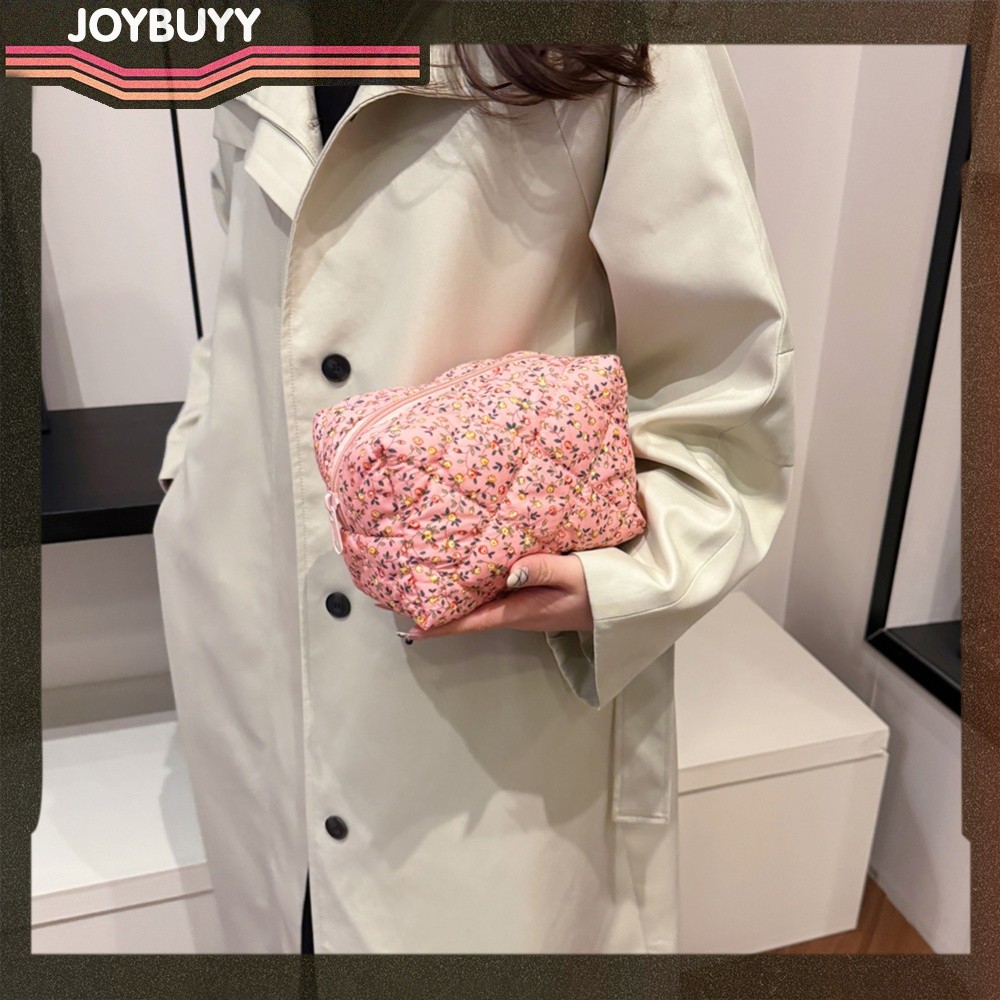 Quilted Makeup Bag Travel Toiletry Bag Aesthetic Makeup Organizer Bag Large Capacity Clutch Purse Ma