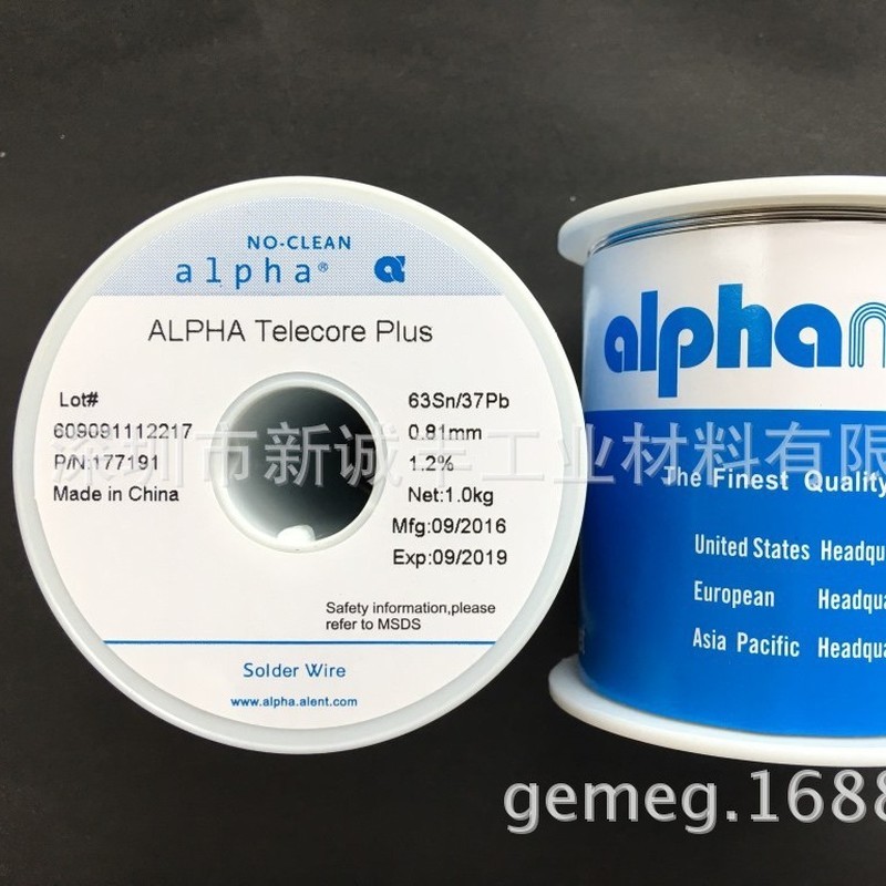 American ALPHA Aifa (ALPHA) ลวดบัดกรี/ลวดบัดกรี 63Sn/Pb37-0.81MM-F1.2