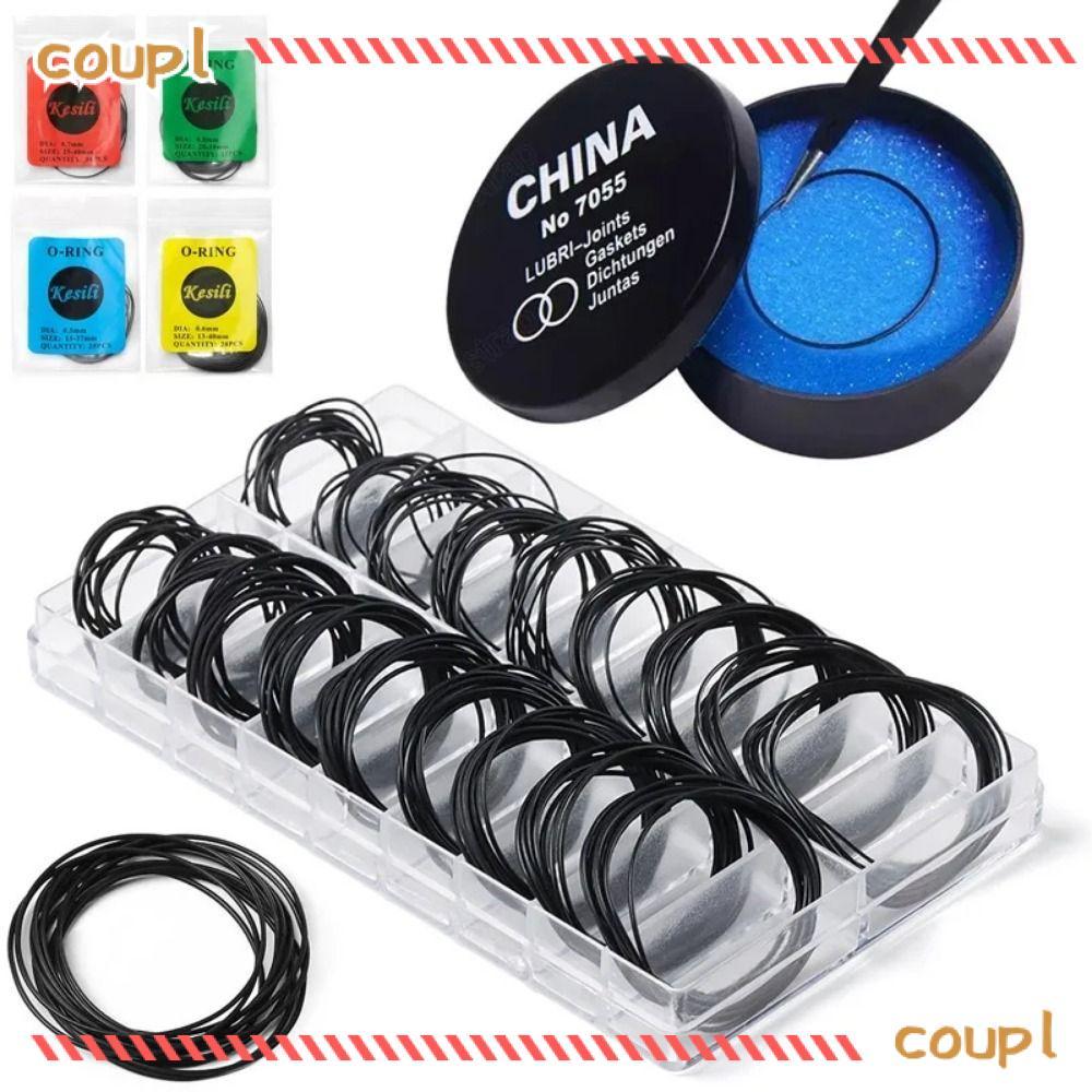 COUPLDW 200 ชิ้น/เซ็ตยาง O-Ring,กันน้ําความหนา 0.5 มม./0.6 มม.นาฬิกากลับยาง,ซ่อมเครื่องมือกล่องสําหรับช่างซ่อมนาฬิกา O-Ring ปะเก็น