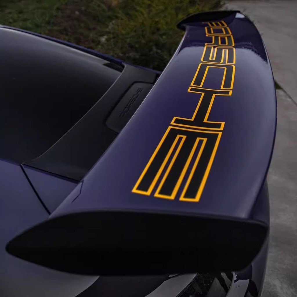 Porsche 911 718 GT2 GT3RS GT4PORSCHE ดัดแปลงสติ๊กเกอร์รถยนต์หางพวงมาลัยภาษาอังกฤษ