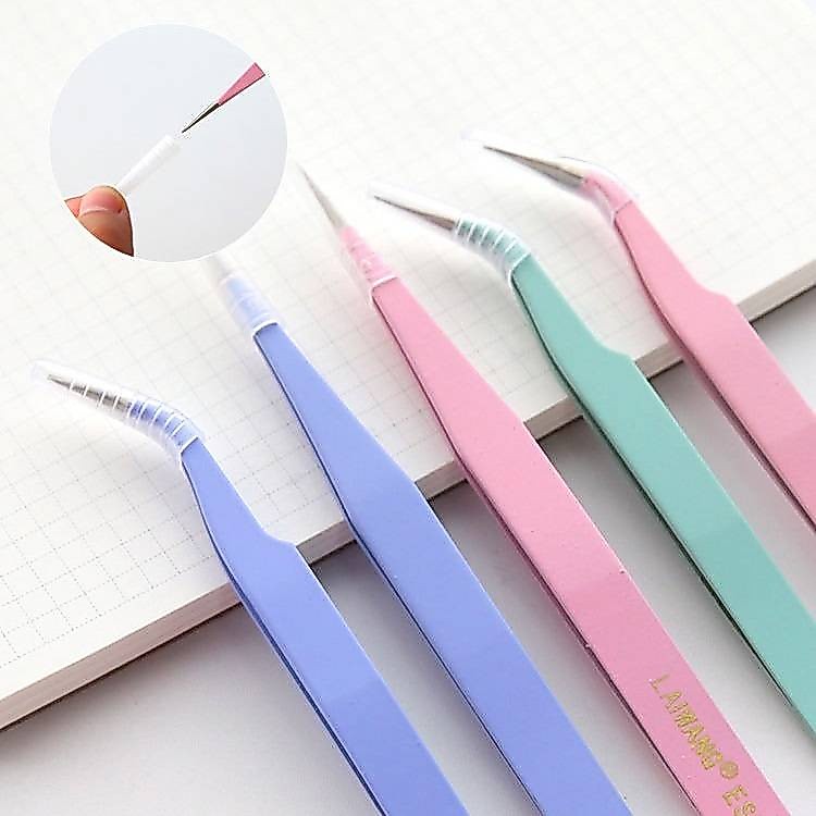 พร้อมส่งจากไทย💖 ที่คีบสติ๊กเกอร์ แหนบ แหนบหนีบสติ๊กเกอร์ ที่คีบสแตนเลส สีพาสเทล 🎏