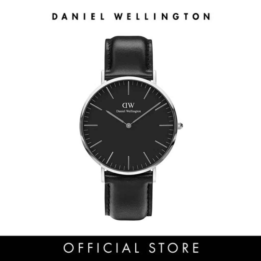(ทักแชทรับโค้ด) Daniel Wellington นาฬิกาข้อมือ Classic Sheffield S Black 40มม สีดำ