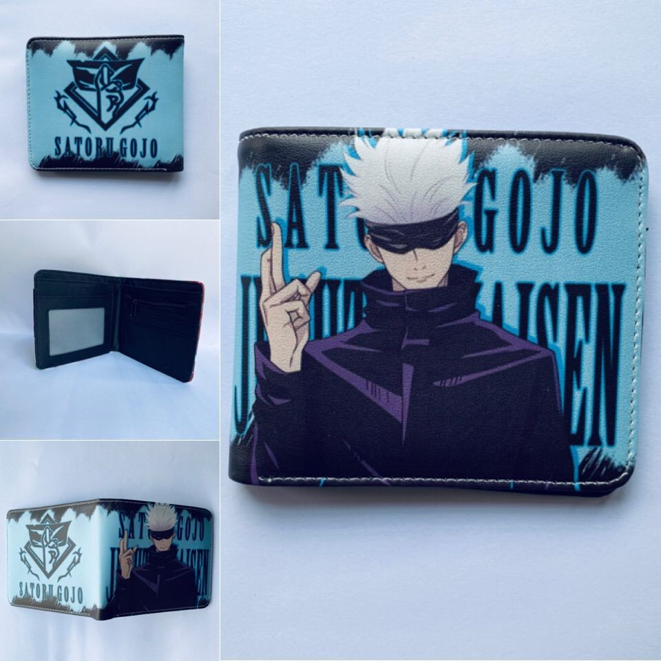 FE7U กระเป๋าสตางค์ผู้ชาย กระเป๋าสตางค์นักเรียน Spell Fighting Gojo Go Wallet