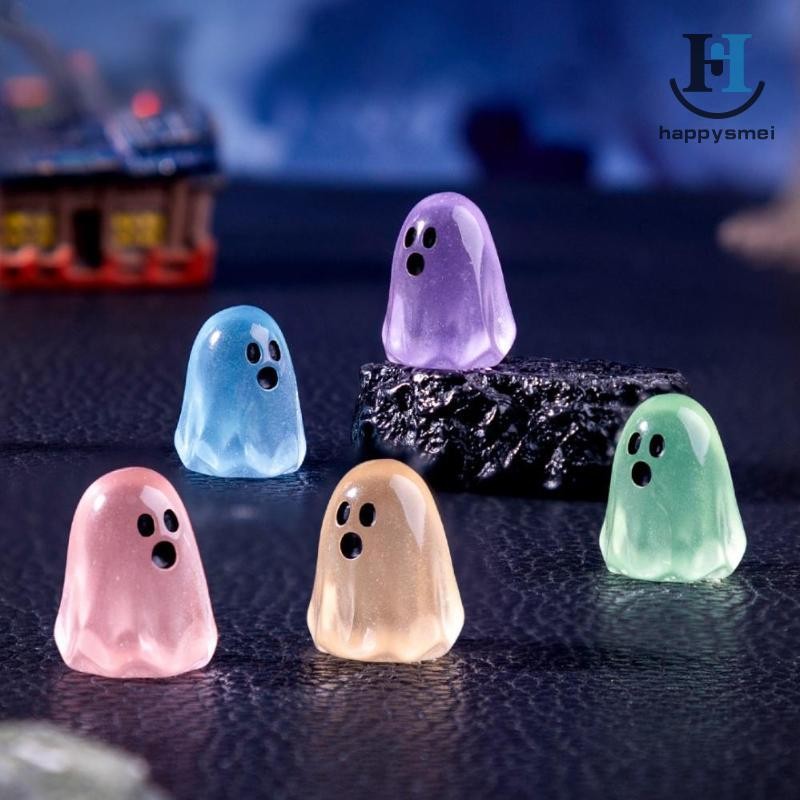 [GA] 10/20/50 ชิ้น Luminous Ghost ตัวเลขเรืองแสงในเวลากลางคืน Action Figure Micro Landscape Miniatures ของขวัญตกแต่งฮาโลวีน [TH]