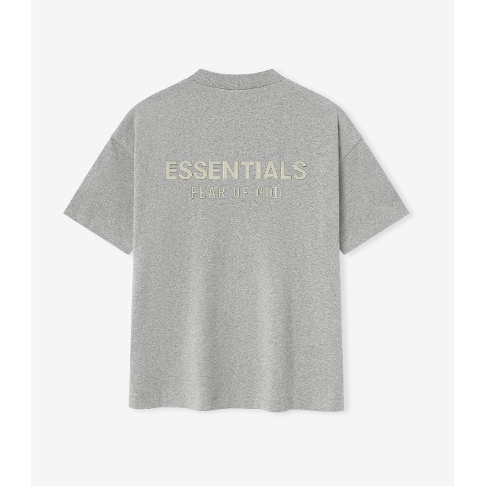 FOG Double Line ESSENTIALS 25SS High Street Metal Pressed กาวพิมพ์แขนสั้นผู้ชายและผู้หญิงหลวมสบายๆเสื้อยืด ราคา ถูกที่สุด ดีลบีเคเค แกลเลอรีภาพที่ 8