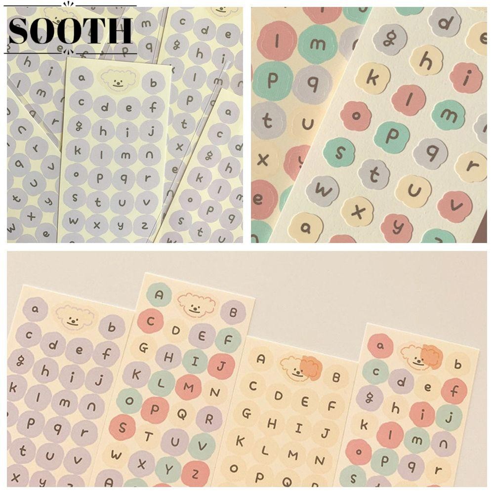 SOOTH ตัวอักษรสติกเกอร์งานฝีมือ Journal DIY Planner Self กาว