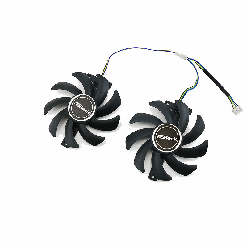 เหมาะสําหรับ ASRock ASRock RX 570 590 5500xt 5600xt กราฟิกการ์ดพัดลมระบายความร้อน PVA080E12R