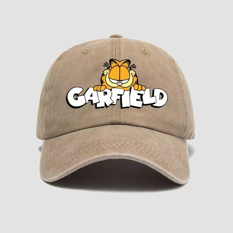 หมวกเบสบอลพิมพ์การ์ฟิลด์การ์ตูน นุ่มนวล สไตล์สำหรับทั้งชายและหญิง MZ901