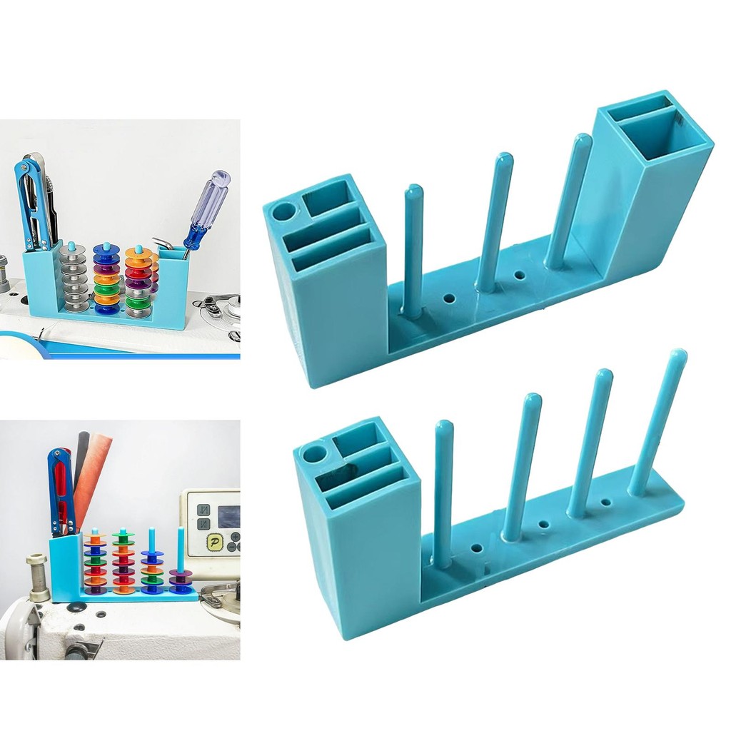 [txejgi] Ribbon Organizer Bobbin Holder มัลติฟังก์ชั่นติดตั้งง่าย Quilting Serger ชั้นวาง Bobbin Thread Holder
