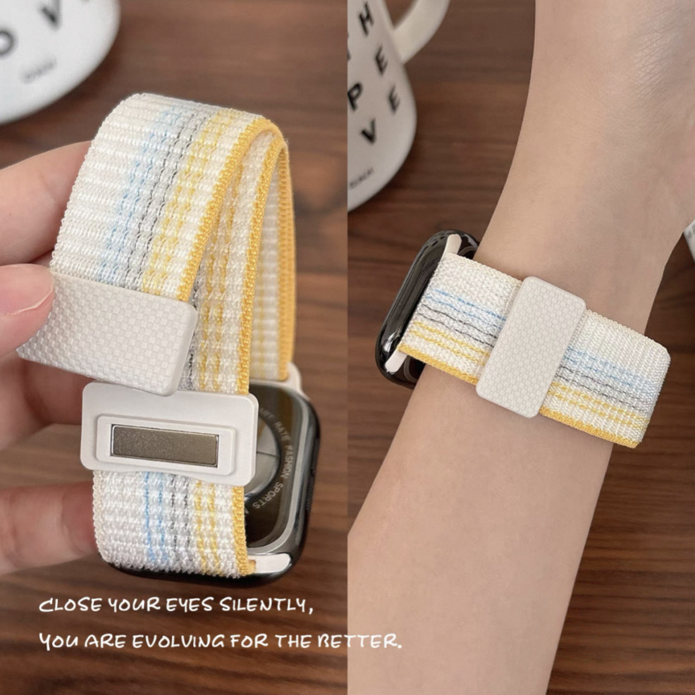 สายไนลอนสีใหม่เหมาะสําหรับ ฉันดู10/9/8/7/6/5/กับ/4/3/2/1 หัวเข็มขัดแม่เหล็กเหมาะสําหรับ49/46/45/44/42/41/40/438มม