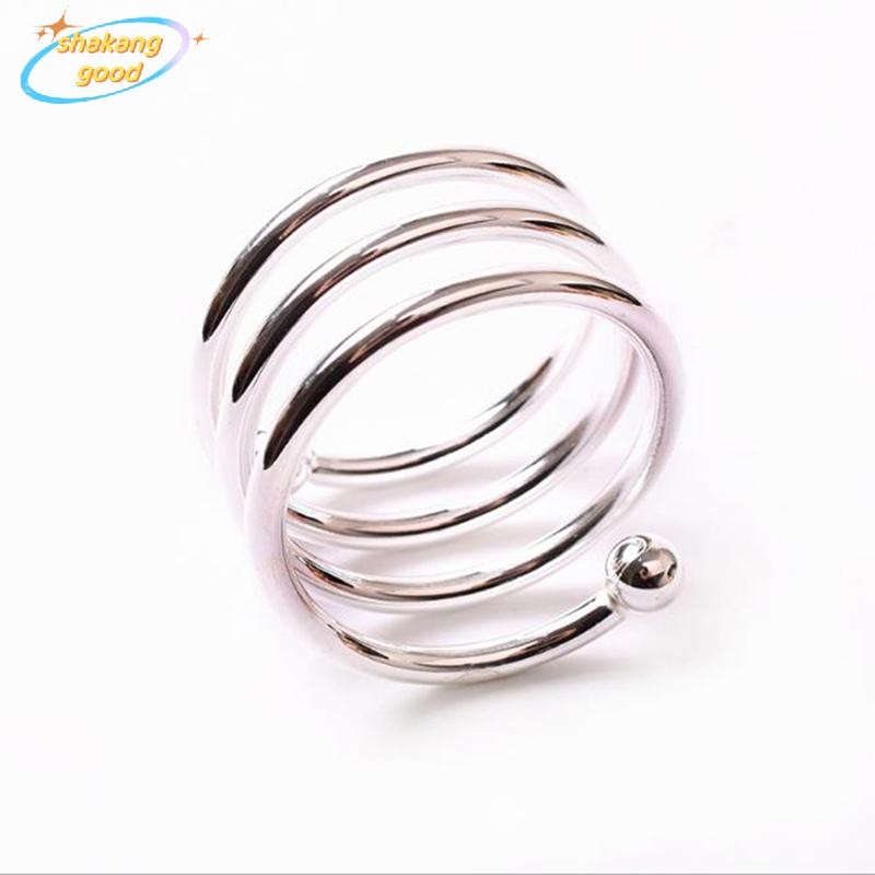 Skth 1PC Creative Metal Napkin Ring ปุ่มแหวนผ้าเช็ดปาก Western Buckle ผ้าเช็ดปากแหวน SKK