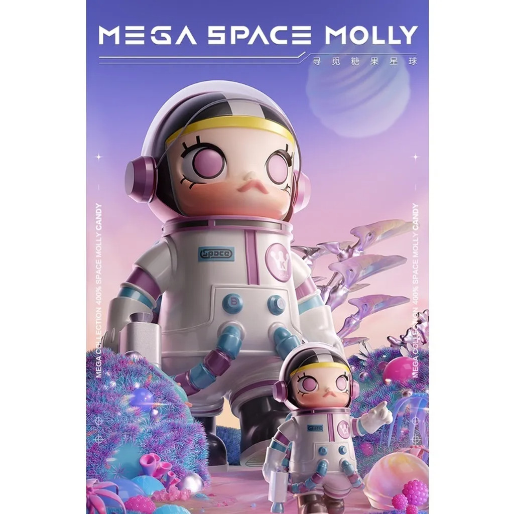 พร้อมส่ง🇹🇭 MTA. POP MART   Molly Collection Molly 400% Sugar Beans  Jasmine Molly 400% MEGA SPACE Bl